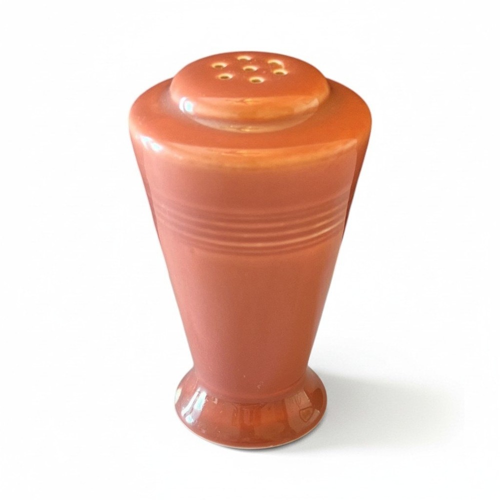 Fiesta Vintage Terracotta Orange Art Deco Style Ceramic Salt or Pepper Shaker